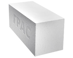 Газобетонный блок ГРАС D600, B3.5, 600x250x400 мм