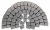 Плитка тротуарная BRAER Классико круговая серый, 73*110*115*60 мм